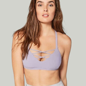 LULULEMON Sports Bra Women Size 4 XS Misty Moon Lavender Laced With Intent Bra